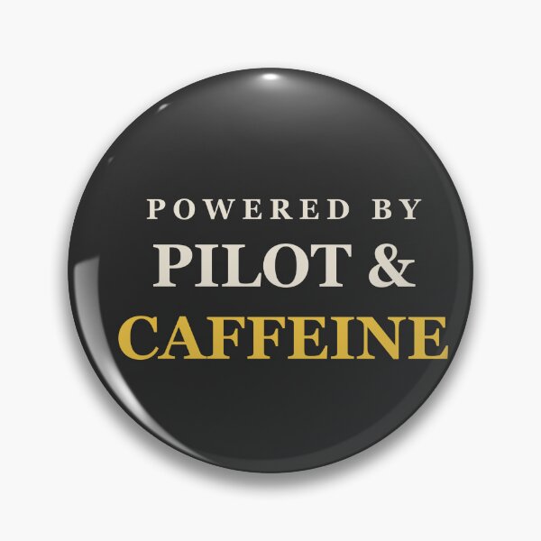 Item preview, Powered By Pilot & Caffeine - Pilot designed and sold by RetroThreadWorks.