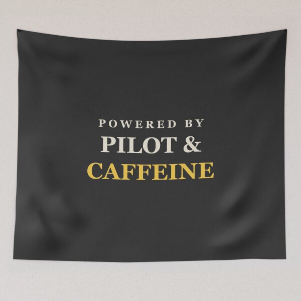 Item preview, Powered By Pilot & Caffeine - Pilot designed and sold by RetroThreadWorks.