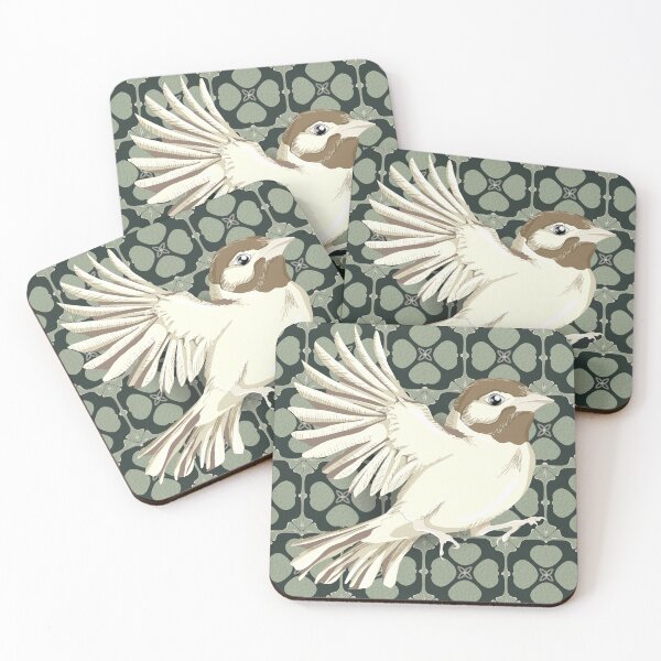 Item preview, Hand-drawn dark green bird designed and sold by Fiorart Studio .