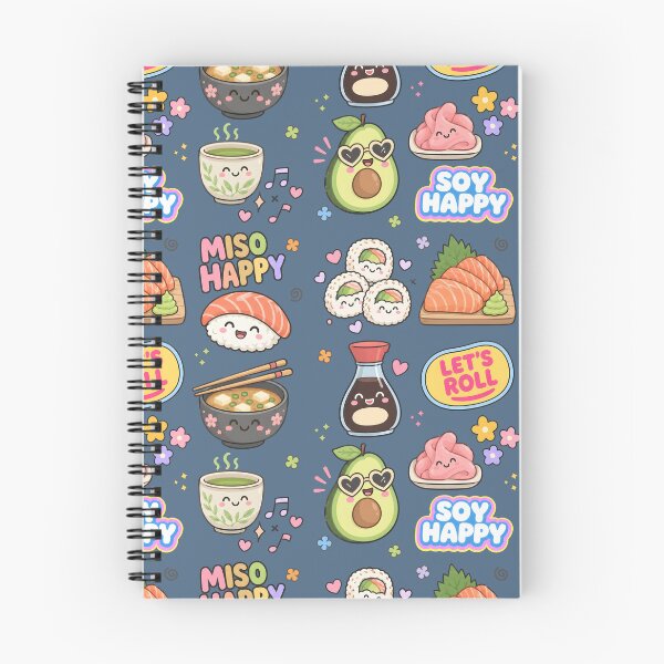 Item preview, Sushi Cute Collage Pastel Seamless Pattern designed and sold by HowToCanadian.