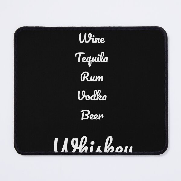 Item preview, Wine Tequila Rum Vodka Beer Whiskey Drink List Tee designed and sold by low battery meme design.