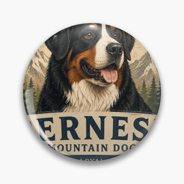 Item preview, Bernese Mountain Dog Vintage Emblem designed and sold by Haru-Labo.
