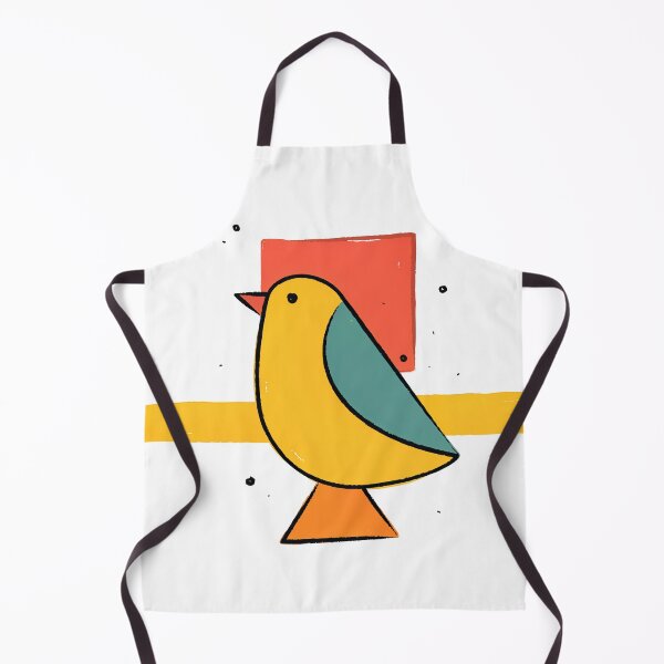 Item preview, Minimalist Bauhaus Yellow Bird Poster designed and sold by Filora Atelier | Bird Art.