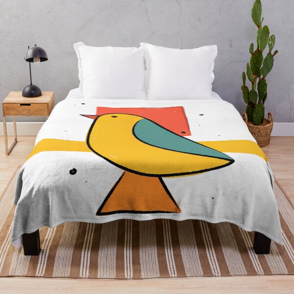 Item preview, Minimalist Bauhaus Yellow Bird Poster designed and sold by Filora Atelier | Bird Art.