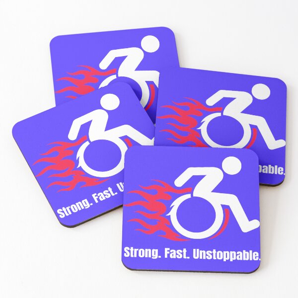 Item preview, Rolling with Fire | Fast Wheelchair Graphic | Disability Pride Sticker designed and sold by PIXEL POP DESIGNS - Beyond the Norm!.