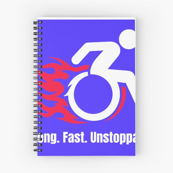 Item preview, Rolling with Fire | Fast Wheelchair Graphic | Disability Pride Sticker designed and sold by PIXEL POP DESIGNS - Beyond the Norm!.