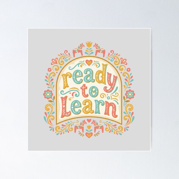 Item preview, Ready to Learn Folk Art Sticker Design designed and sold by hattie's.