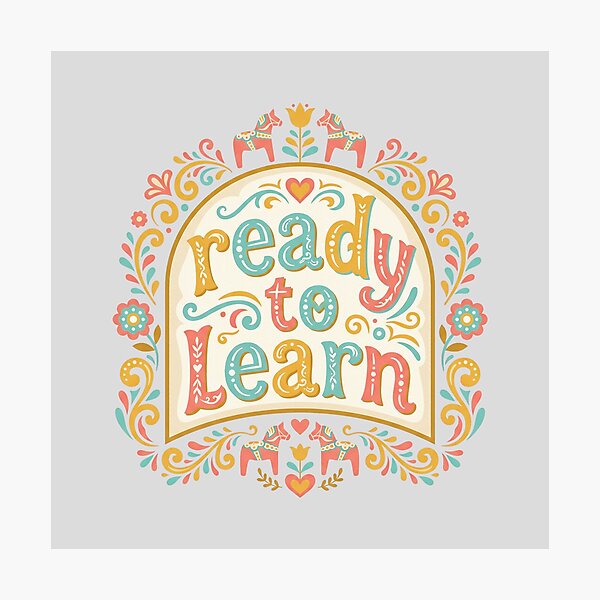 Item preview, Ready to Learn Folk Art Sticker Design designed and sold by hattie's.