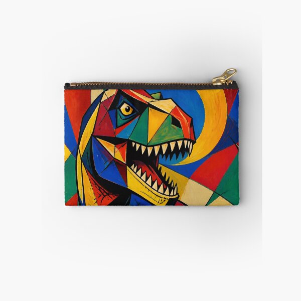 Item preview, Colorful Geometric T-Rex - Abstract Cubist Stained Glass Dinosaur Art designed and sold by inkaylindesign.