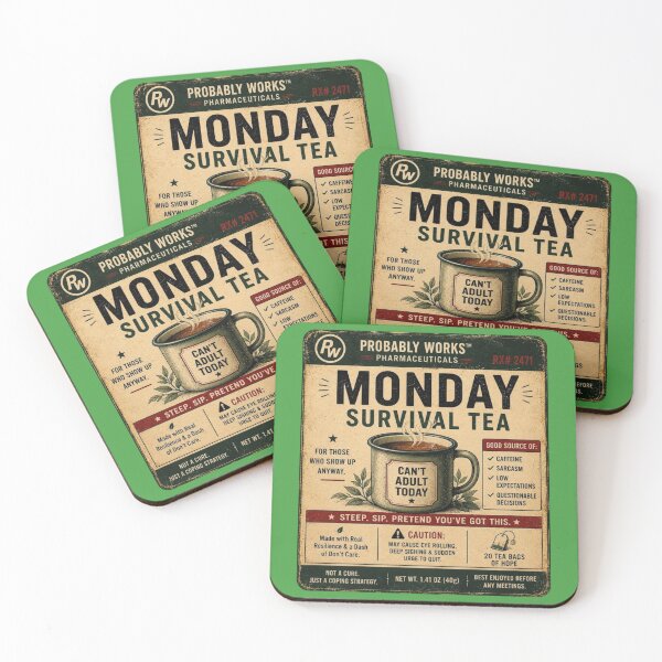Item preview, Monday Survival Tea designed and sold by TheHodgePodge.