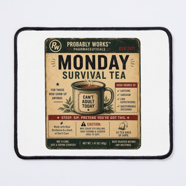 Item preview, Monday Survival Tea designed and sold by TheHodgePodge.