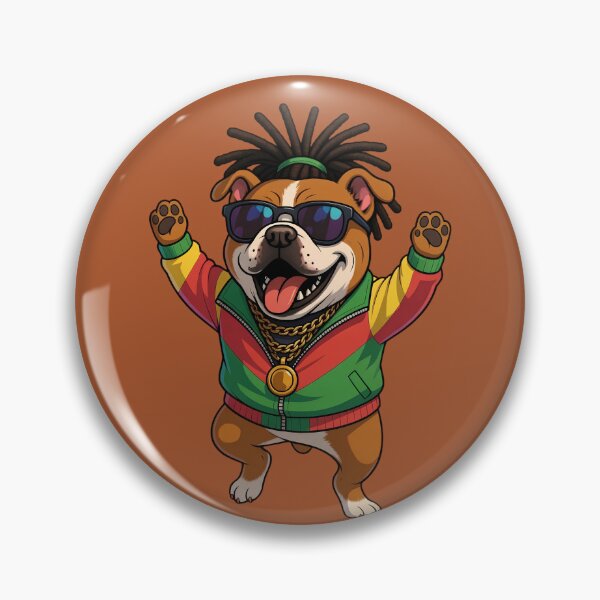 Item preview, Bawgy Dog Reggae Pitbull Rasta Vibe designed and sold by digitalbob60.