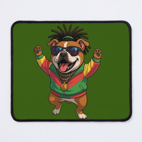 Item preview, Bawgy Dog Reggae Pitbull Rasta Vibe designed and sold by digitalbob60.