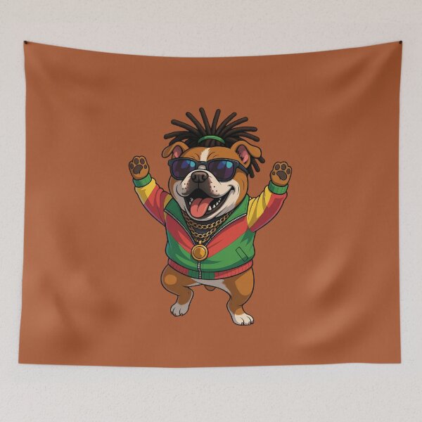 Item preview, Bawgy Dog Reggae Pitbull Rasta Vibe designed and sold by digitalbob60.