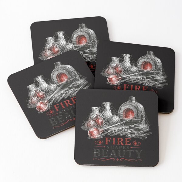 Item preview, Vintage Glassblower Workshop – Fire Shapes Beauty Engraving Illustration designed and sold by Tadeusz1.