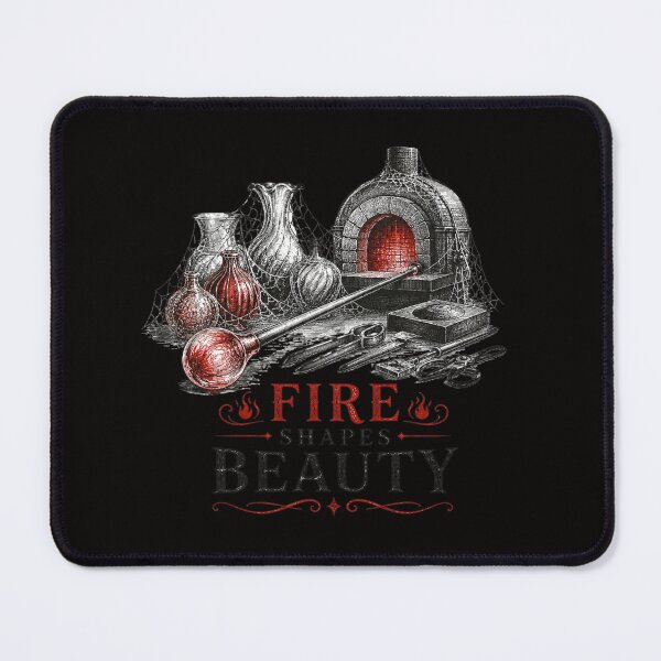 Item preview, Vintage Glassblower Workshop – Fire Shapes Beauty Engraving Illustration designed and sold by Tadeusz1.