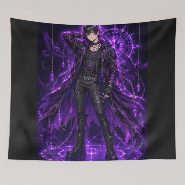 Item preview, Shadow Raven Prince – Gothic Anime Cat Boy | Dark Fantasy Magic designed and sold by Revyra Design .