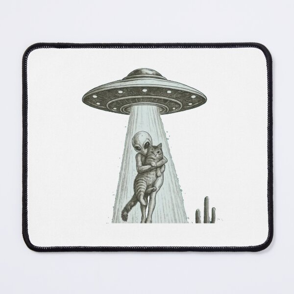 Item preview, Alien Abducting a Cat | Funny UFO & Sci-Fi designed and sold by Gbriel3.