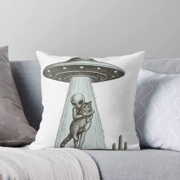 Item preview, Alien Abducting a Cat | Funny UFO & Sci-Fi  designed and sold by Gbriel3.