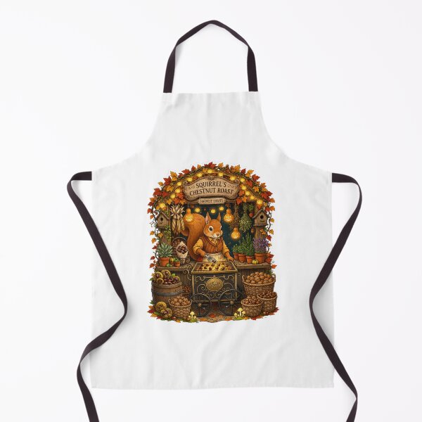 Item preview, Squirrel's Chestnut Roast | Cottagecore Autumn Market | Woodland Harvest Stand | Cozy Fall Squirrel Art | Pumpkin Lantern Decor | Whimsical Forest Kitchen designed and sold by MrDev.