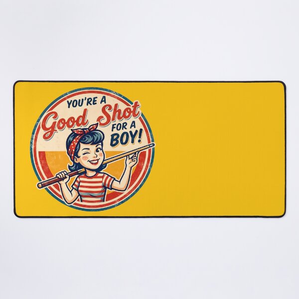 Item preview, You're A Good Shot For A Boy Retro Billiards Poster designed and sold by ThreadRiotTees.