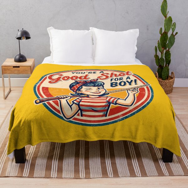 Item preview, You're A Good Shot For A Boy Retro Billiards Poster designed and sold by ThreadRiotTees.