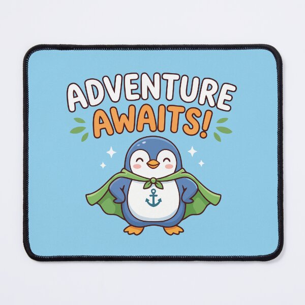 Item preview, Adventure Awaits Super Penguin Superhero Cute Nautical Hero designed and sold by Amir Faysal.