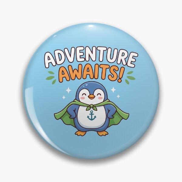 Item preview, Adventure Awaits Super Penguin Superhero Cute Nautical Hero designed and sold by Amir Faysal.