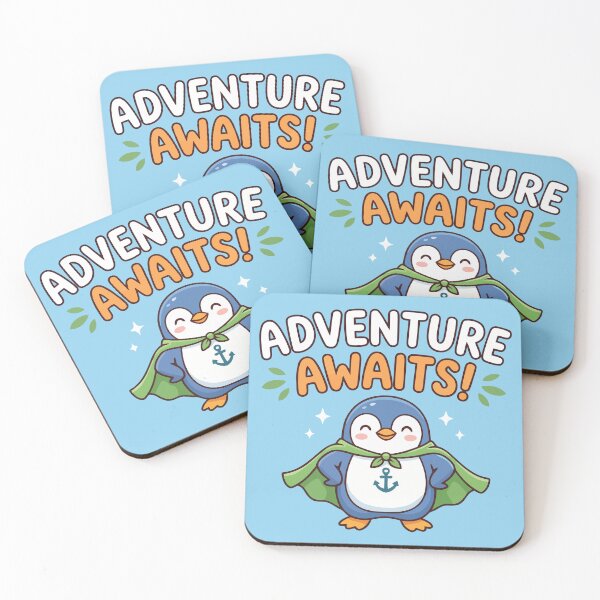 Item preview, Adventure Awaits Super Penguin Superhero Cute Nautical Hero designed and sold by Amir Faysal.