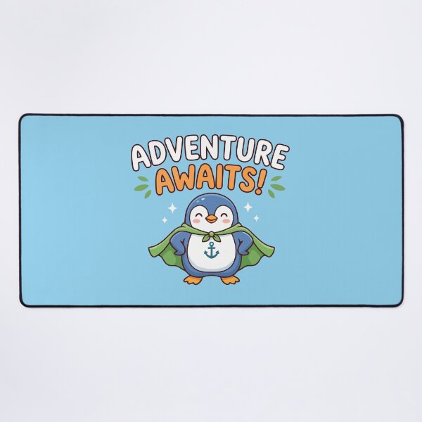 Item preview, Adventure Awaits Super Penguin Superhero Cute Nautical Hero designed and sold by Amir Faysal.