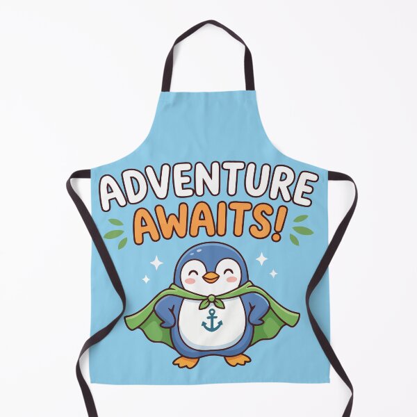 Item preview, Adventure Awaits Super Penguin Superhero Cute Nautical Hero designed and sold by Amir Faysal.