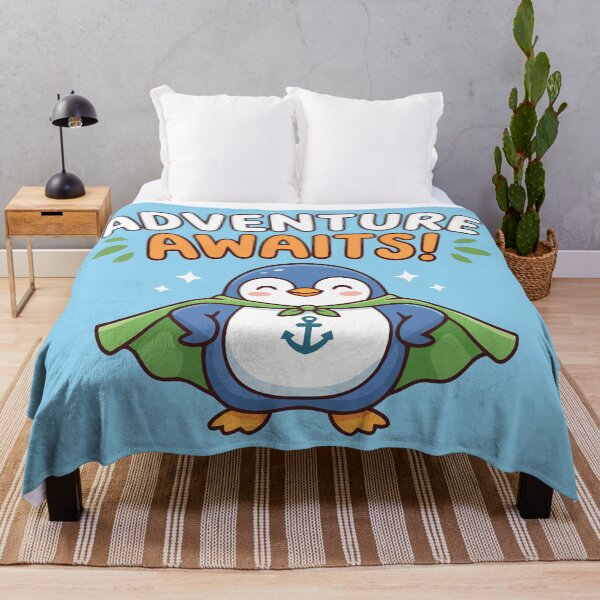 Item preview, Adventure Awaits Super Penguin Superhero Cute Nautical Hero designed and sold by Amir Faysal.