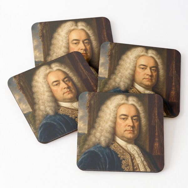 Item preview, Baroque Majesty: George Frideric Handel Vintage Oil Painting - Royal Harmonies designed and sold by DoReMiStudio.
