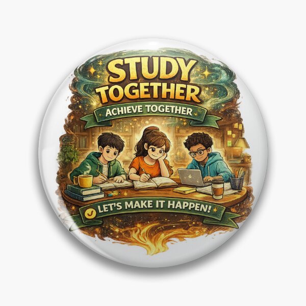 Item preview, Study Together Achieve Together Sticker | Student Motivation Quote PNG | Transparent Study Group Design designed and sold by Ishratparween11.
