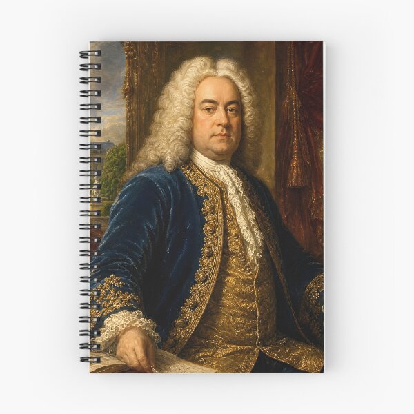 Item preview, Baroque Majesty: George Frideric Handel Vintage Oil Painting - Royal Harmonies designed and sold by DoReMiStudio.