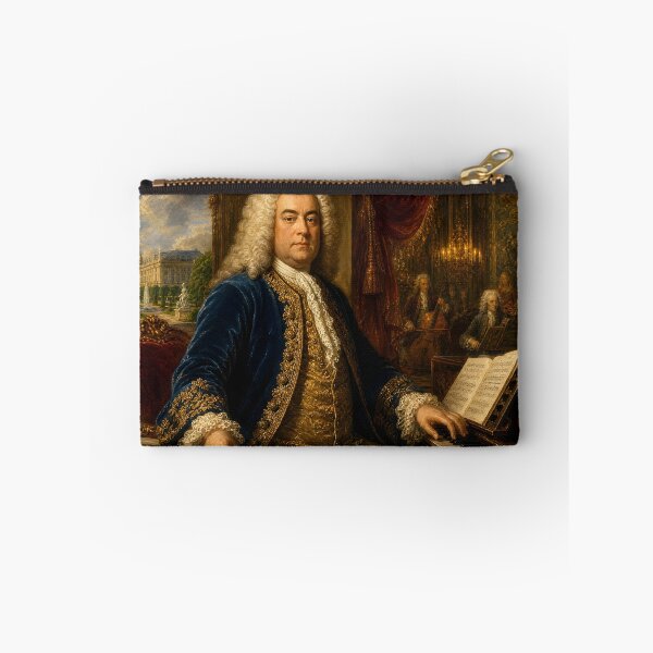 Item preview, Baroque Majesty: George Frideric Handel Vintage Oil Painting - Royal Harmonies designed and sold by DoReMiStudio.