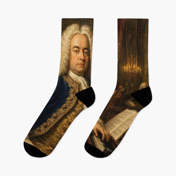 Item preview, Baroque Majesty: George Frideric Handel Vintage Oil Painting - Royal Harmonies designed and sold by DoReMiStudio.