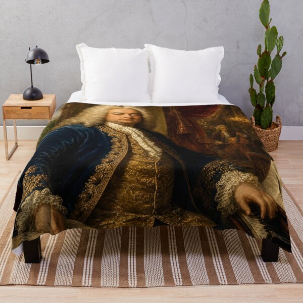 Item preview, Baroque Majesty: George Frideric Handel Vintage Oil Painting - Royal Harmonies designed and sold by DoReMiStudio.