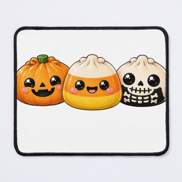 Item preview, Cute Halloween Squishy Dumplings Kawaii Trio designed and sold by SwiftCollective.