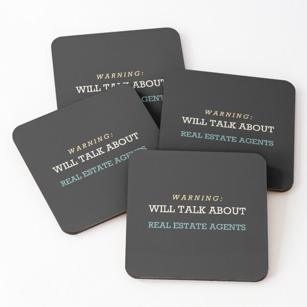 Item preview, Warning: Will Talk About Real Estate Agents - Real Estate Agent designed and sold by RetroThreadWorks.