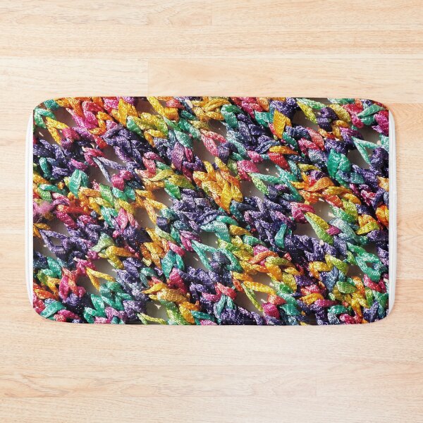 Item preview, Chunky Knit Look - Colorful Braided Knit Pattern Rainbow Woven Texture Boho Textile Design designed and sold by Divine Ease.