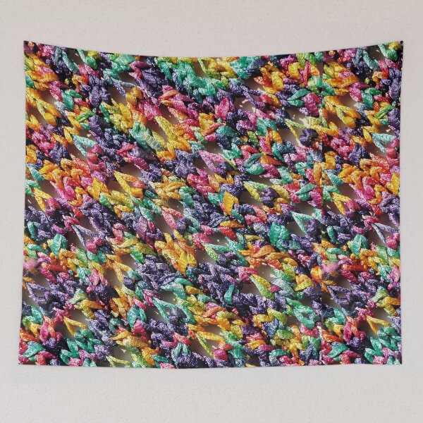 Item preview, Chunky Knit Look - Colorful Braided Knit Pattern Rainbow Woven Texture Boho Textile Design designed and sold by Divine Ease.