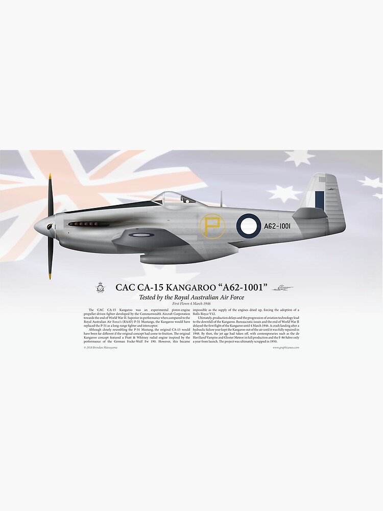 "CAC CA15 Kangaroo "A621001" Royal Australian Air Force" Poster for