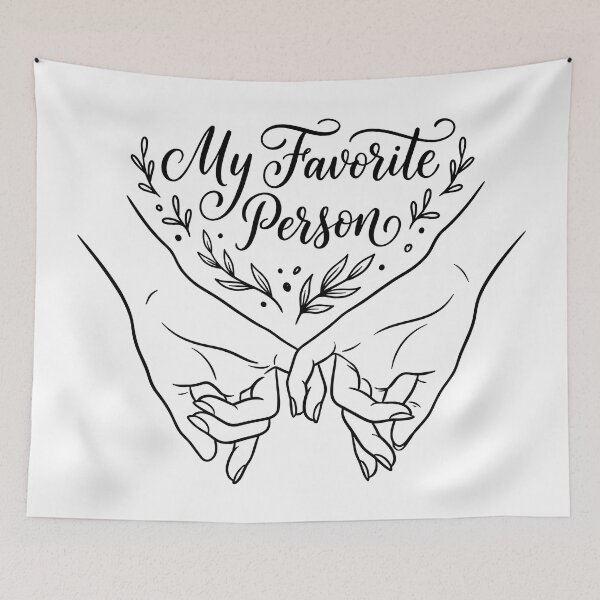 Item preview, My Favorite Person Pinky Promise Line Art designed and sold by BobbyTee Merch.