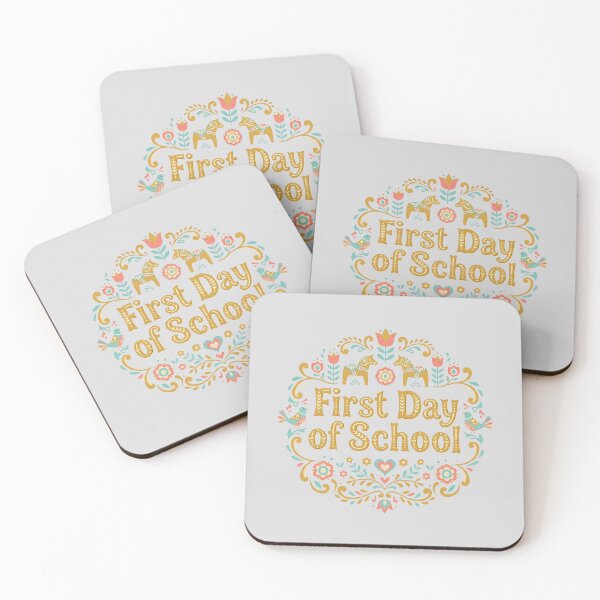 Item preview, First Day of School Folk Art Sticker designed and sold by hattie's.