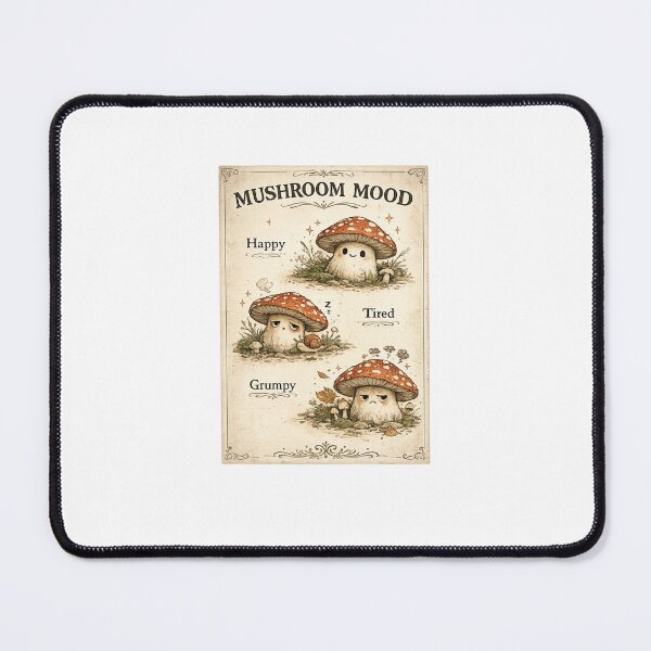 Item preview, mushroom mood happy tired grumpy designed and sold by my-trendy-shop.
