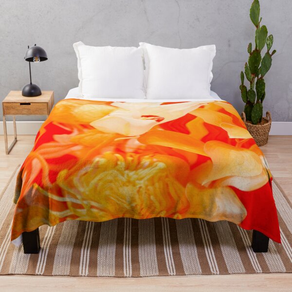 Item preview, Vibrant Orange Flower Close Up Fiery Floral Abstract designed and sold by BuckaBaby.