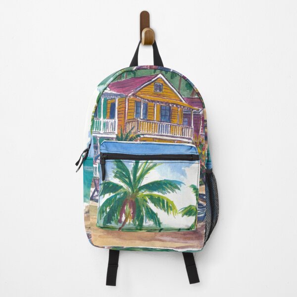 Item preview, Colorful Caribbean Houses Beneath Saint Lucia’s Majestic Pitons designed and sold by artshop77.
