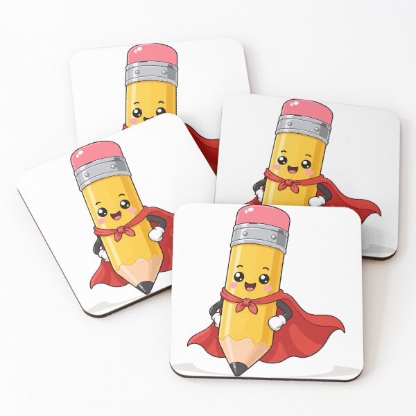 Item preview, Captain Pencil T-Shirt & Sticker | Cute Kawaii Superhero School Mascot | Teacher & Student Gift designed and sold by Sunday.Supply.