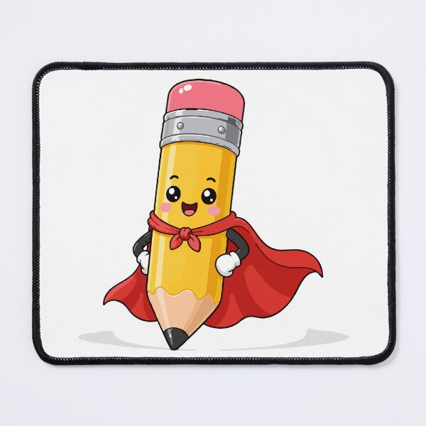 Item preview, Captain Pencil T-Shirt & Sticker | Cute Kawaii Superhero School Mascot | Teacher & Student Gift designed and sold by Sunday.Supply.